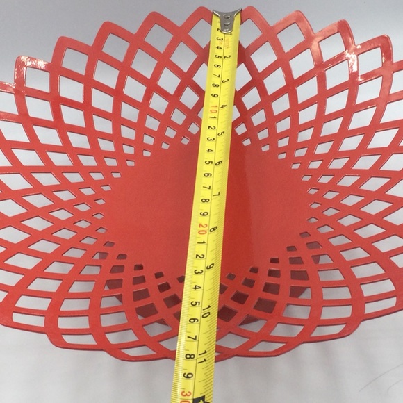 Torre & Tagus Bowl 11" Cutout Metal Modernist Pedestal Fruit Decor - Picture 9 of 10